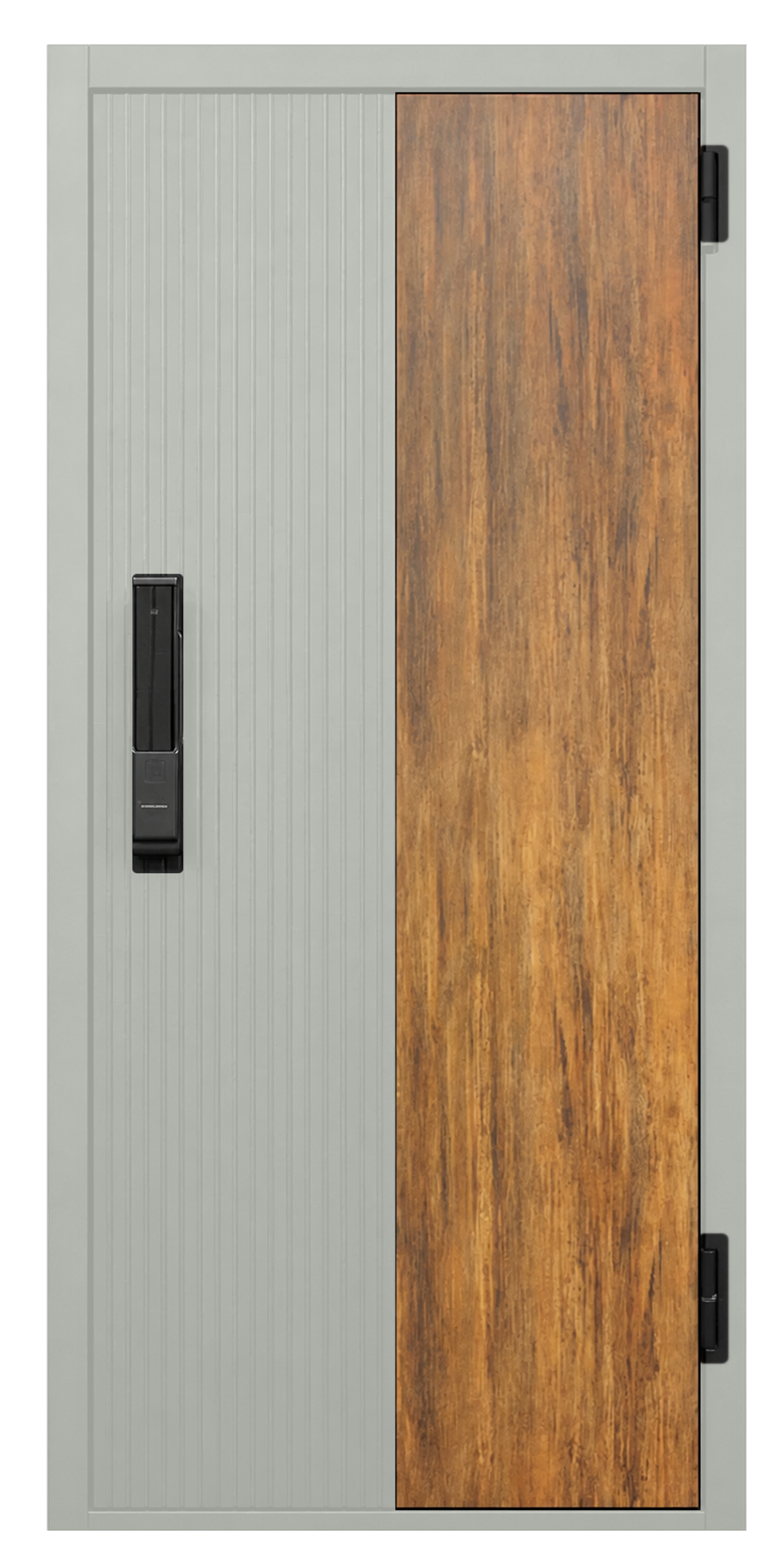 Стальная дверь «Протокол» с умным замком агатовый серый в Московском — фото 1